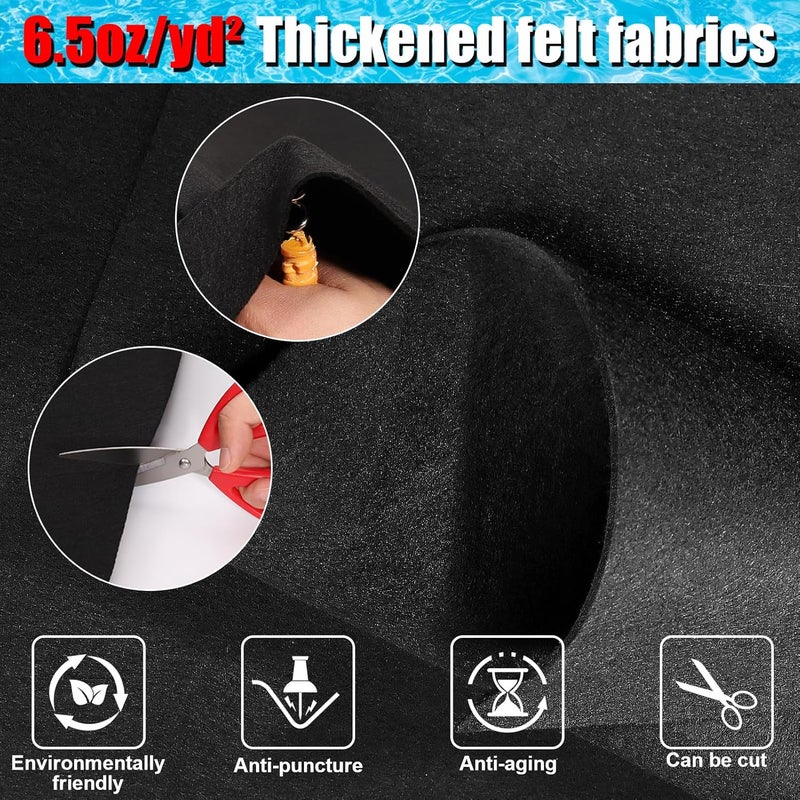 VICAMB 15ft Heavy Duty Round Pool Liner Pad for Above Ground Pool,Pool Ground Mat Under Pool Pad,Pool Bottom Liner Protector to Prevent Puncture and Extend Liner Life - Image 3